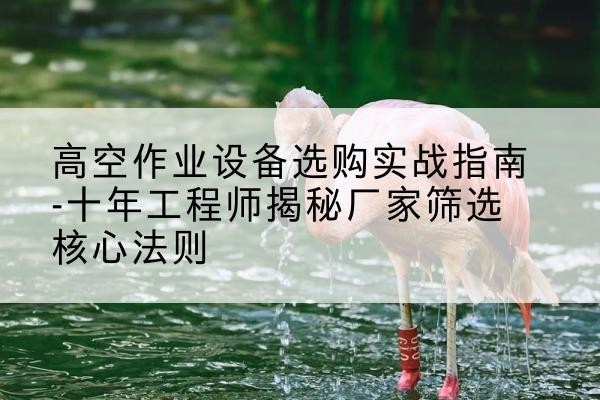 扶沟剪叉式升降机厂家-高空作业设备选购实战指南-十年工程师揭秘厂家筛选核心法则